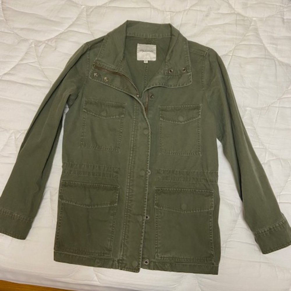 Madewell Surplus Jacket - FOLIAGE GREEN, Size XXS